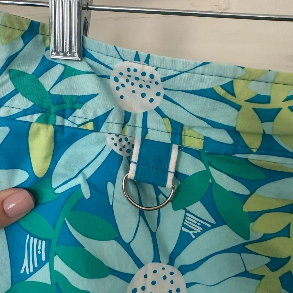 Lilly Pulitzer Blue and Green Floral Skort size 16